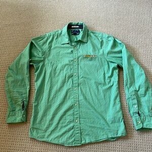 Mens SCOTCH & SODA Button Front Shirt M Green